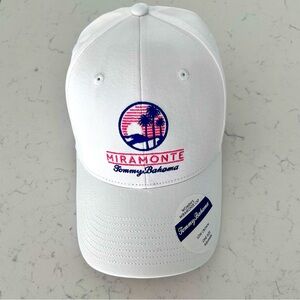 NWT Tommy Bahama Miramonte Resort Baseball Cap White Pink Embroidered Low Crown
